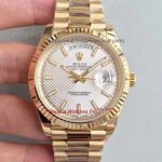 High Quality Copy Rolex Day Date 2 40mm Gold White Dial Watch